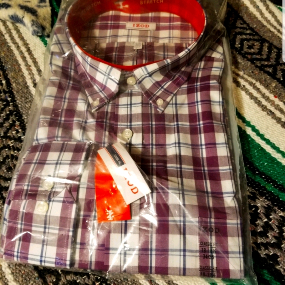 New izod mens dress casual shirt